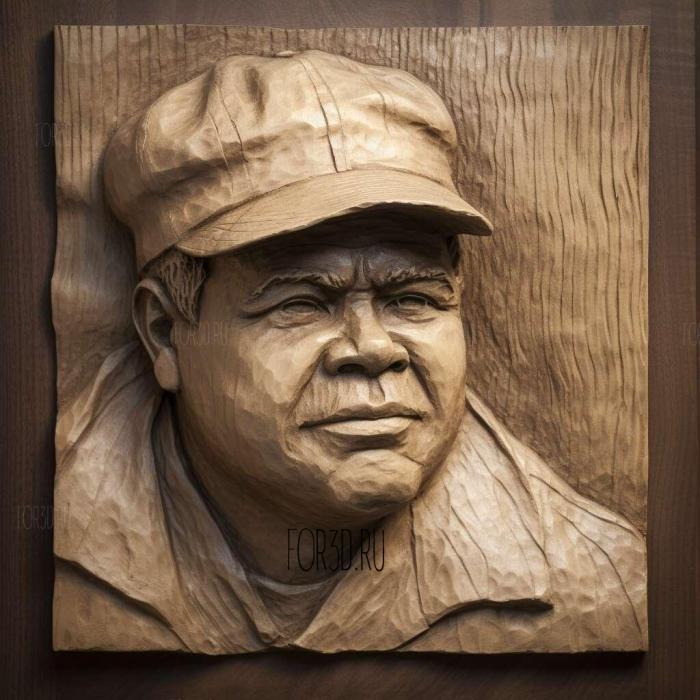 Babe Ruth 2 stl model for CNC